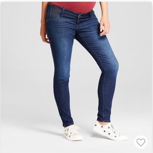 Isabel maternity under belly skinny jeans, dark wash, size 6/28 regular